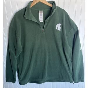 Michigan State Spartans Jacket Mens X-Large Green NCAA Football Pro Edge Fleece